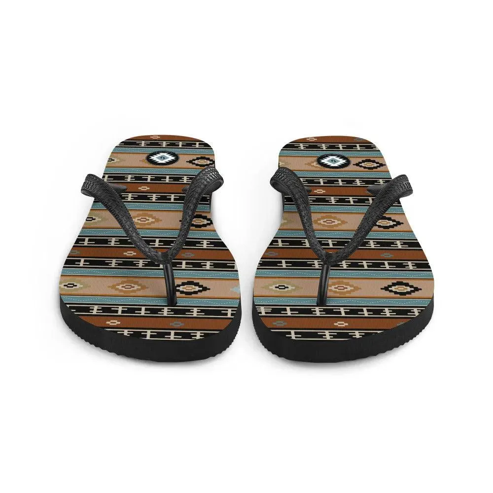 Southwestern Print Flip Flops