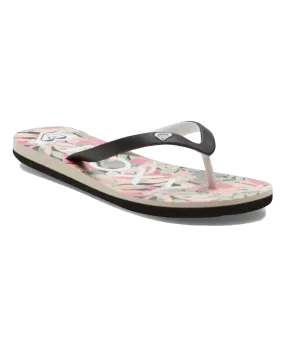 Tahiti VII Flip Flops in Black, Pink & Soft Lime