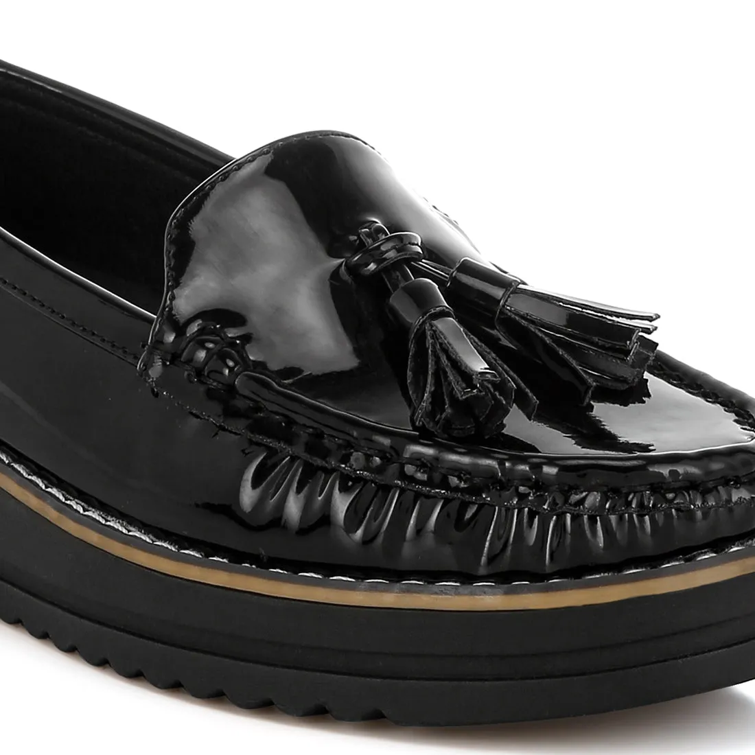 Tassel Detail Flatform Loafers