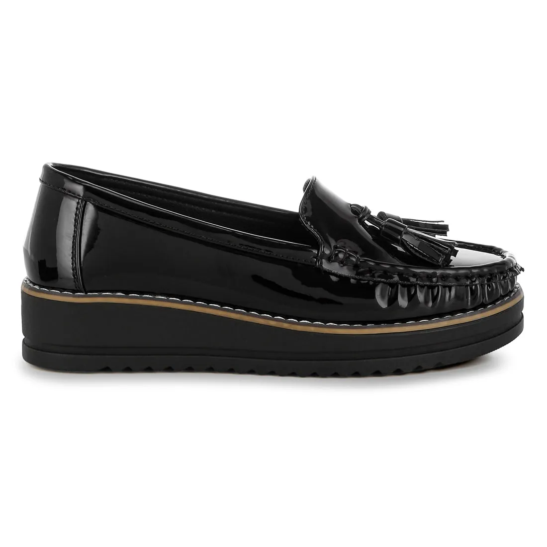 Tassel Detail Flatform Loafers