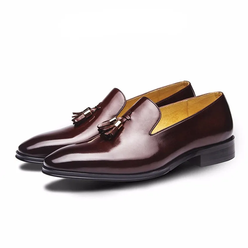 Tasseled Italian GentleMen Loafers Shoes