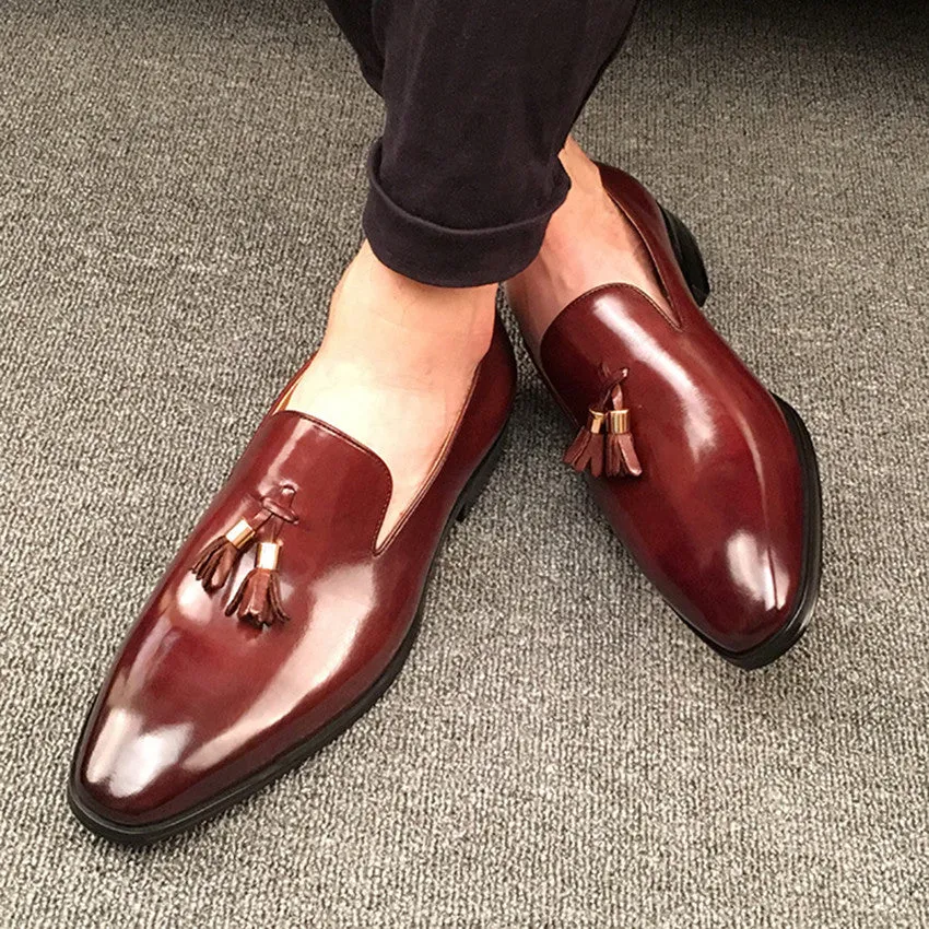 Tasseled Italian GentleMen Loafers Shoes