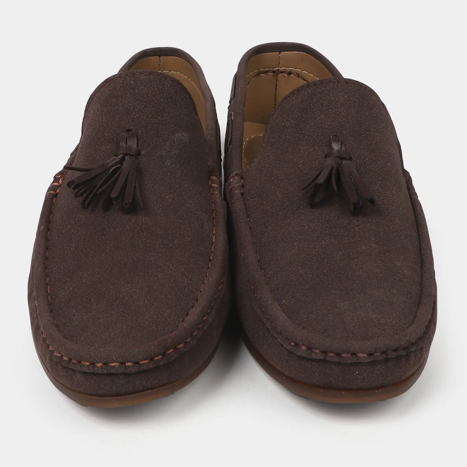 Teens Boys Loafer Shoes LF-4 - BROWN