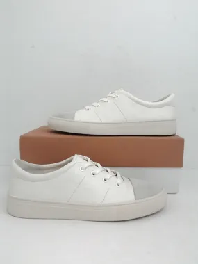 Via Spiga Women's V-Sybil Milk Leather Sneakers Size 7.5 M